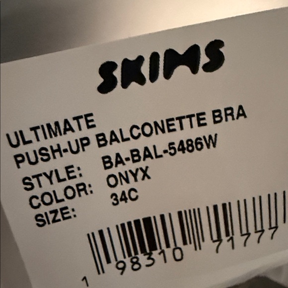 NEW Skims Ultimate Push-Up Underwire Balconette Bra 
Black Onyx 
NWT
32DD - Picture 5 of 5